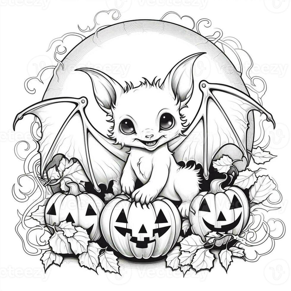 desenhos de halloween para colorir foto