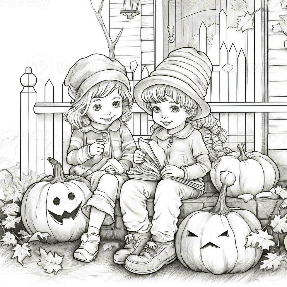 desenhos de halloween para colorir foto