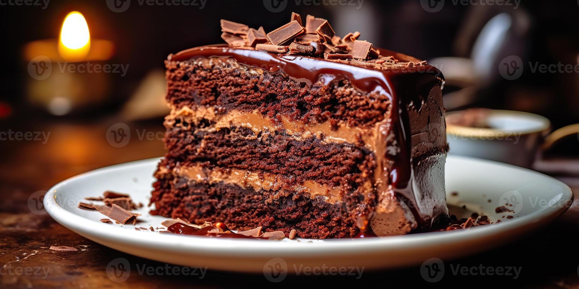 ai gerado. ai generativo. chocolate torta bolo deserto bown assar açúcar doce orgânico Comida. tarde festa aniversário fundo. gráfico arte foto