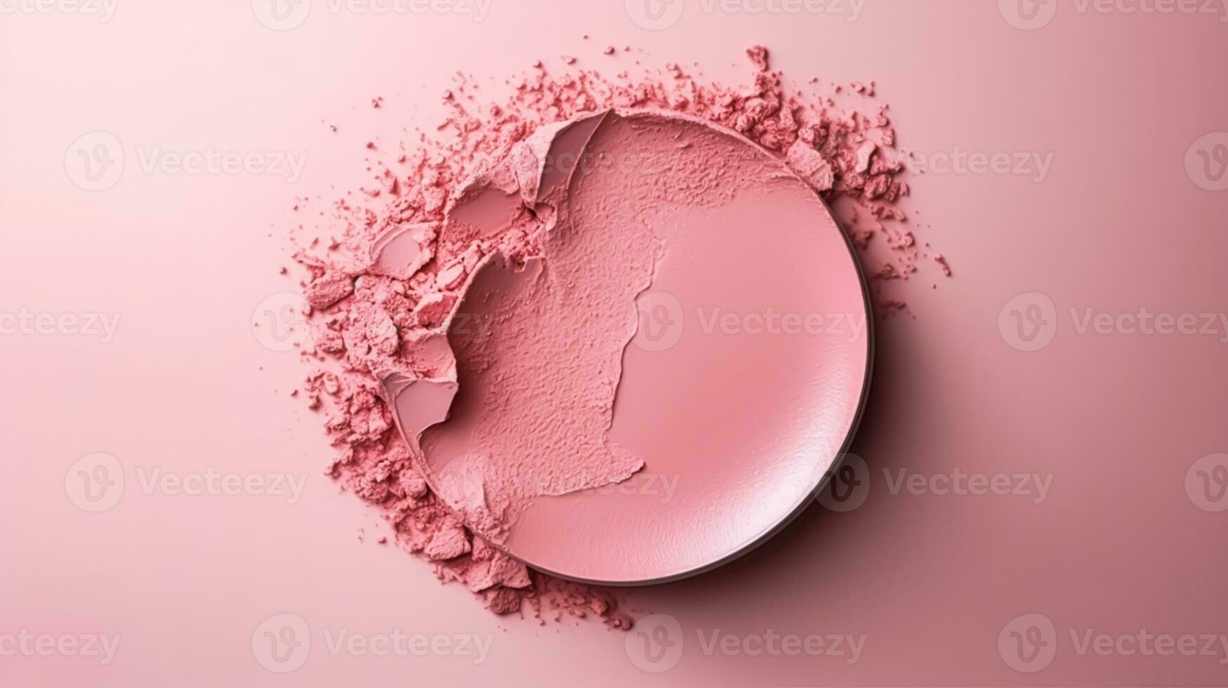 beleza Rosa Maquiagem pó produtos textura Como abstrato Maquiagem Cosmético fundo, esmagado cosméticos, generativo ai foto
