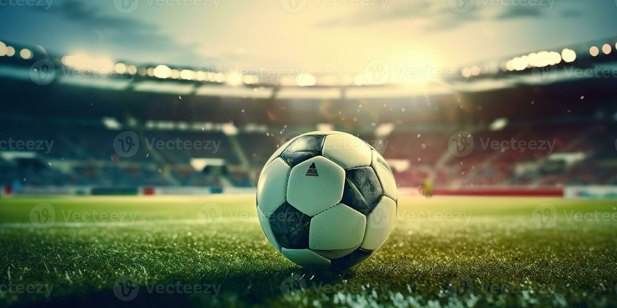 ai generativo futebol bola em a verde Relva e objetivo internet dentro  futebol estádio 26401604 Foto de stock no Vecteezy