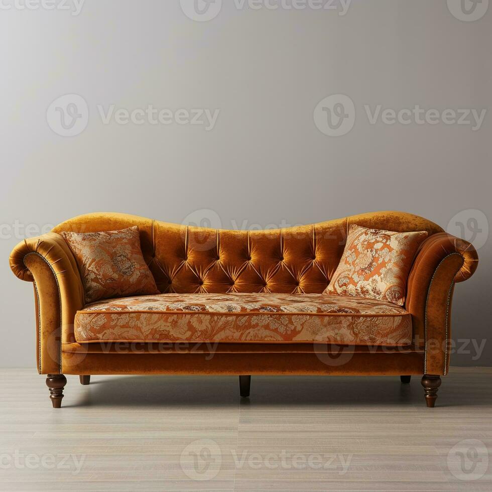 clássico sofá. generativo ai foto