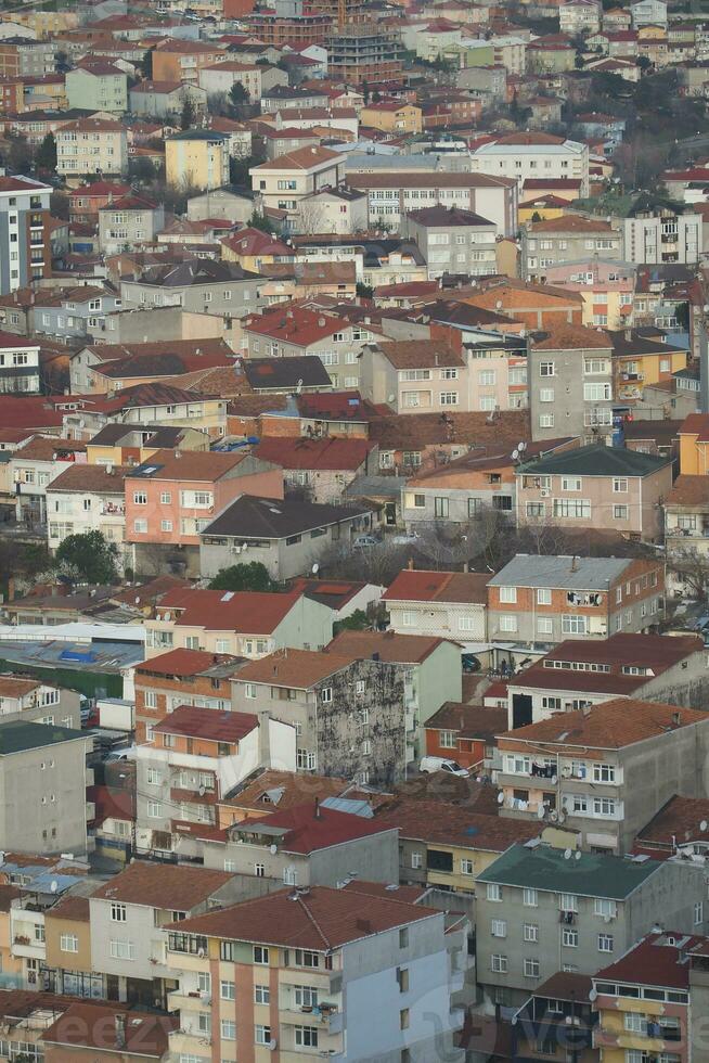 Istambul velho Cidade telhados. aéreo visualizar. foto