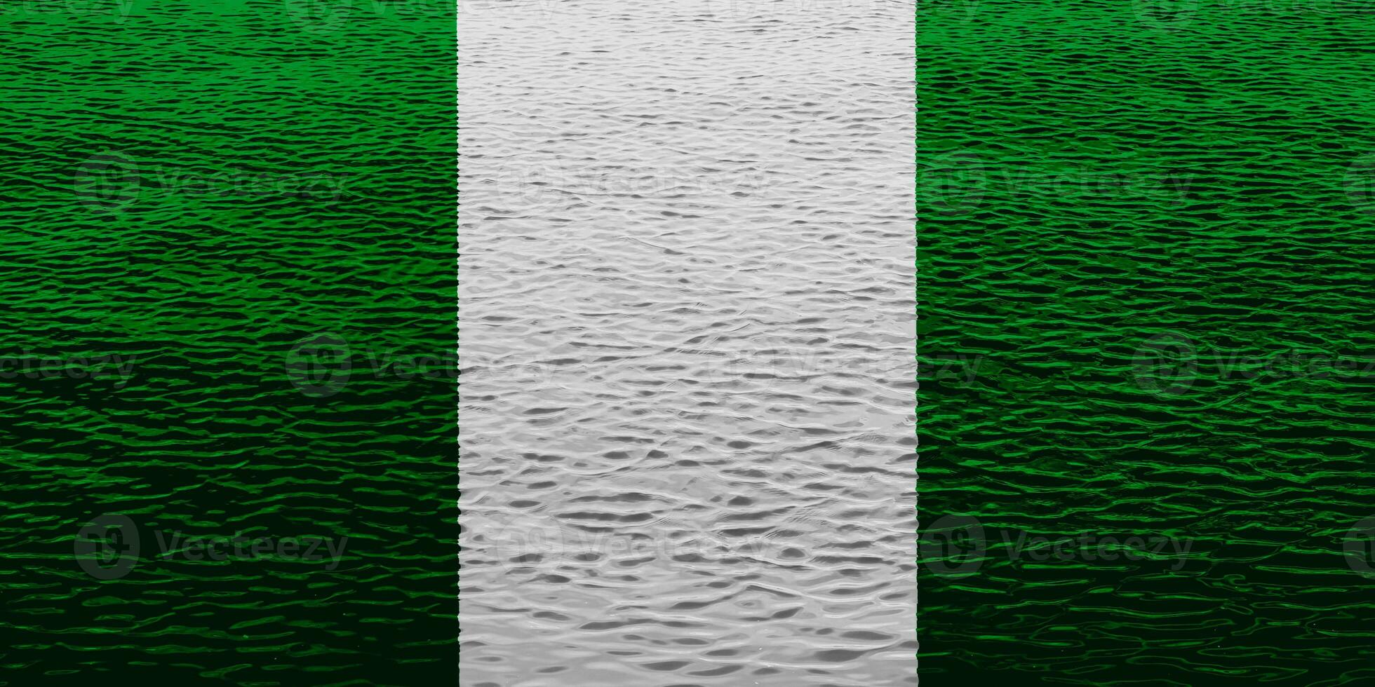 bandeira do Federal república do Nigéria em uma texturizado fundo. conceito colagem. foto