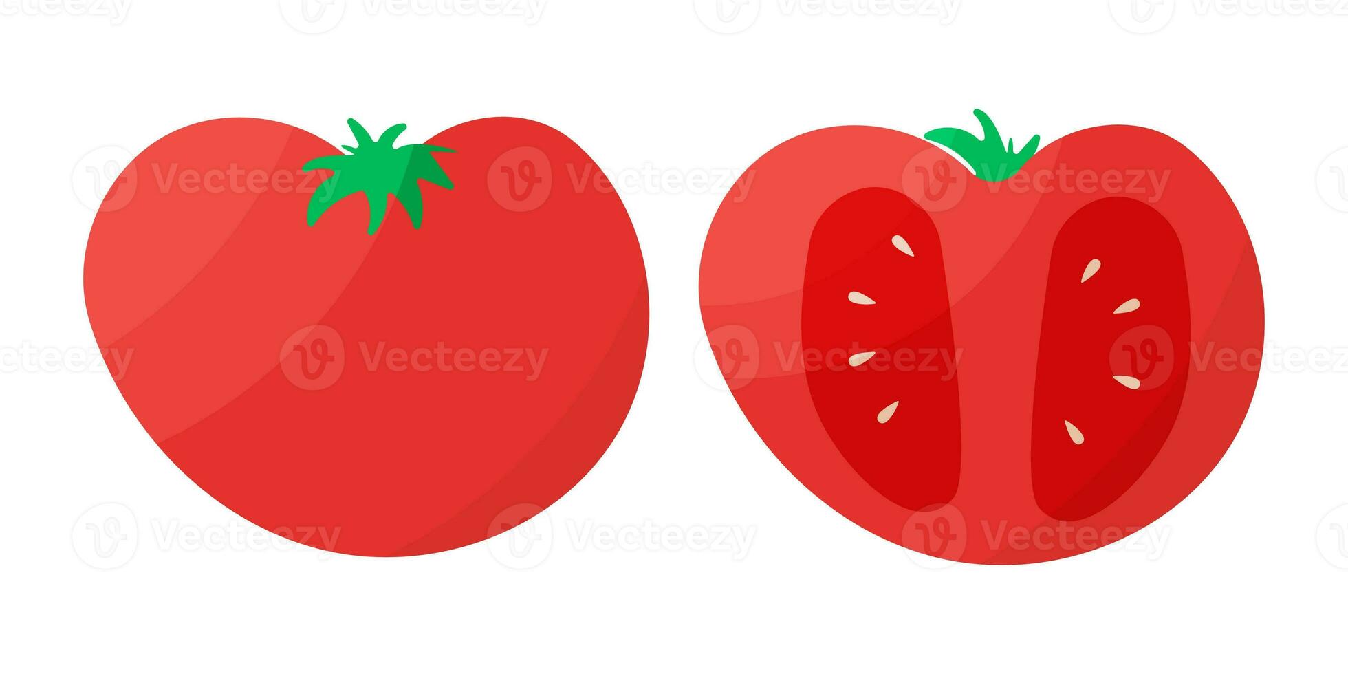 tomate vermelho peça todo vegetal Comida conjunto foto