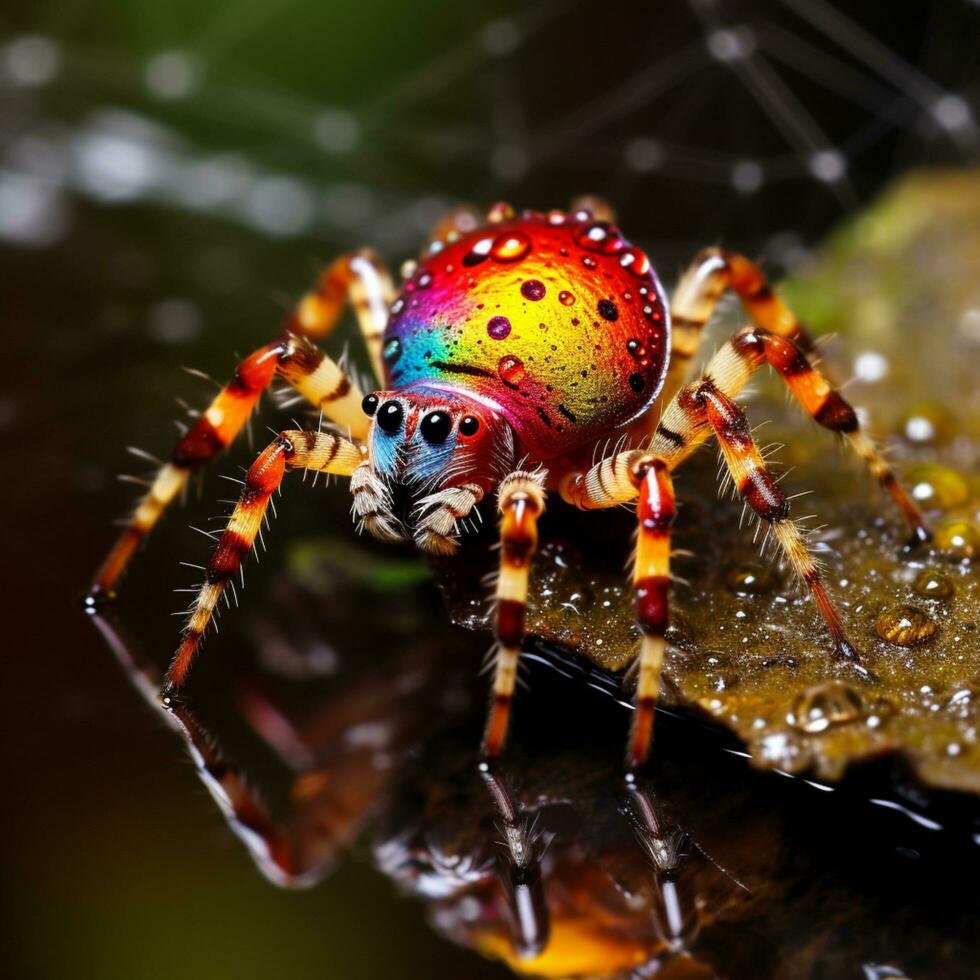 aranha arco Iris cor ilustração foto