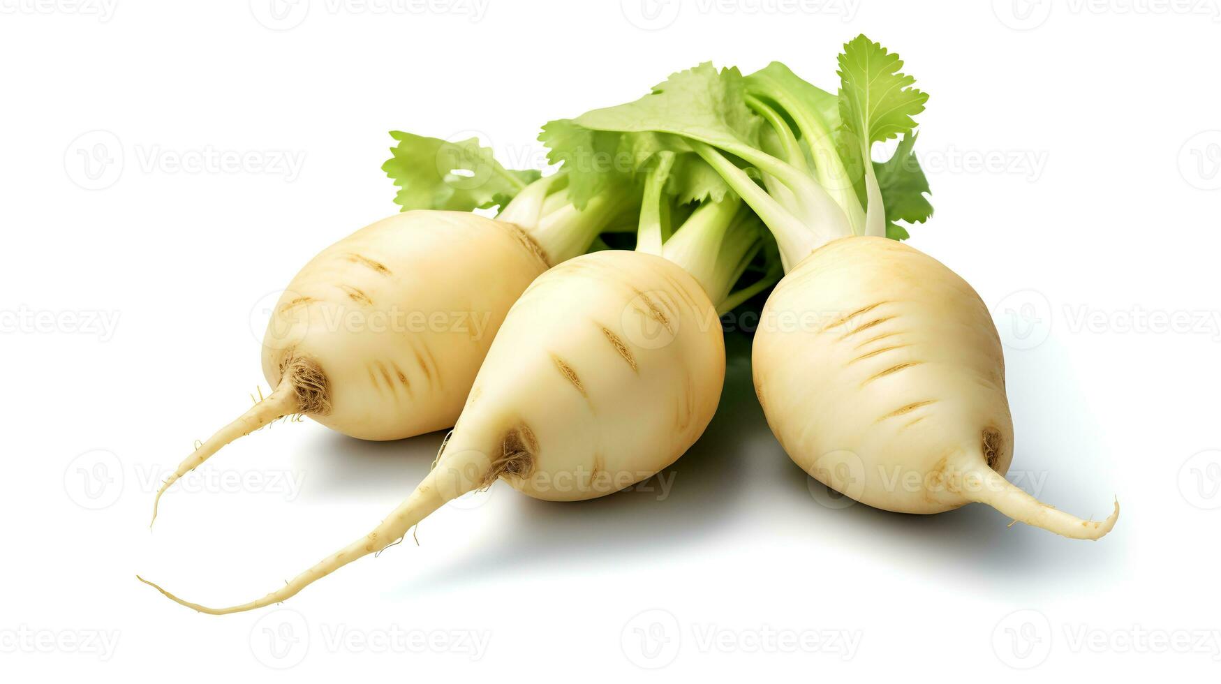 foto do daikon rabanete isolado em branco fundo