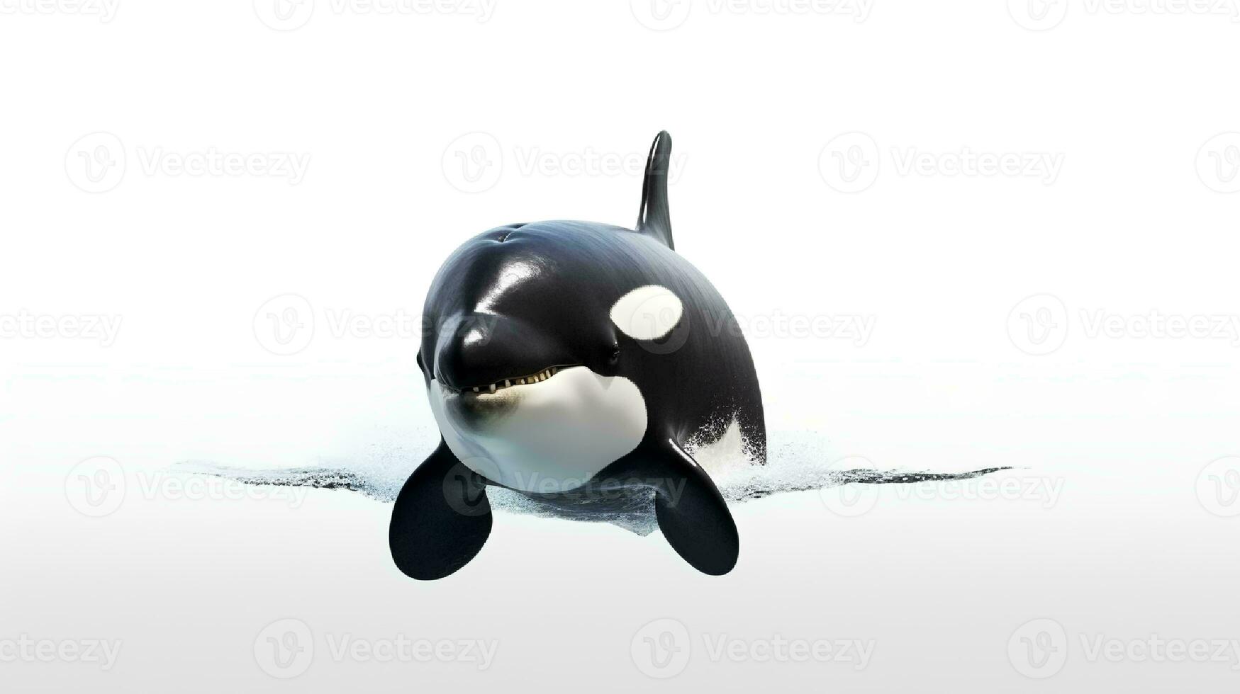 foto do uma orca em branco fundo