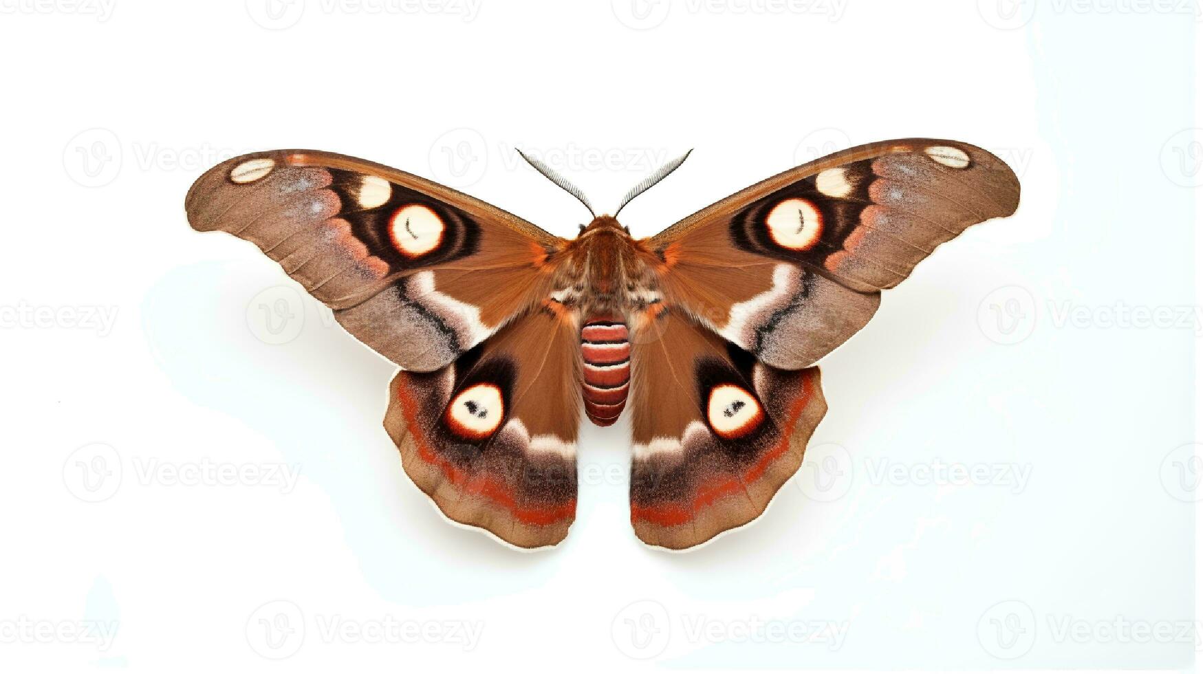 foto do lindo borboleta com Castanho cor isolado em branco fundo