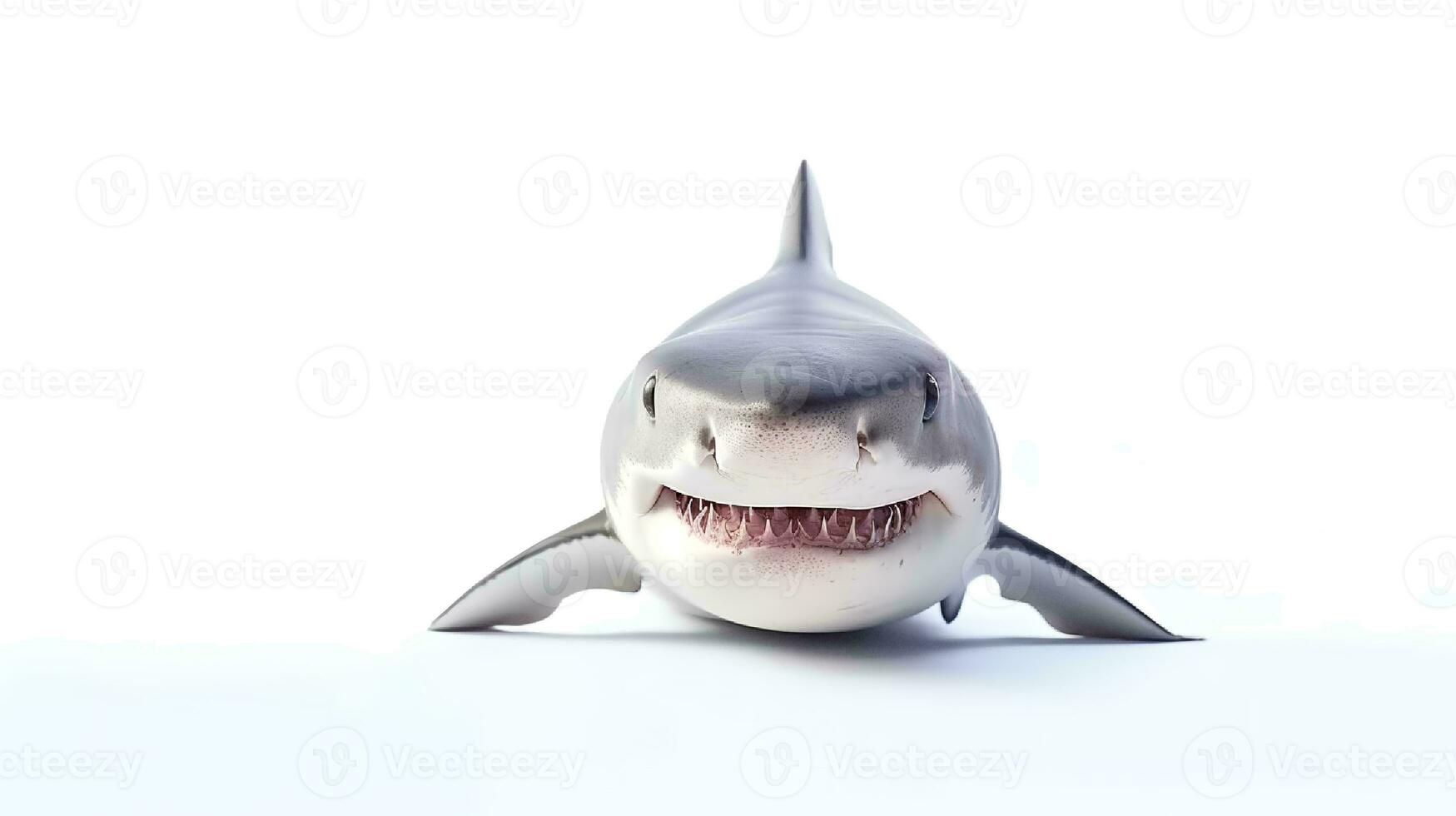 foto do uma Tubarão em branco fundo. generativo ai