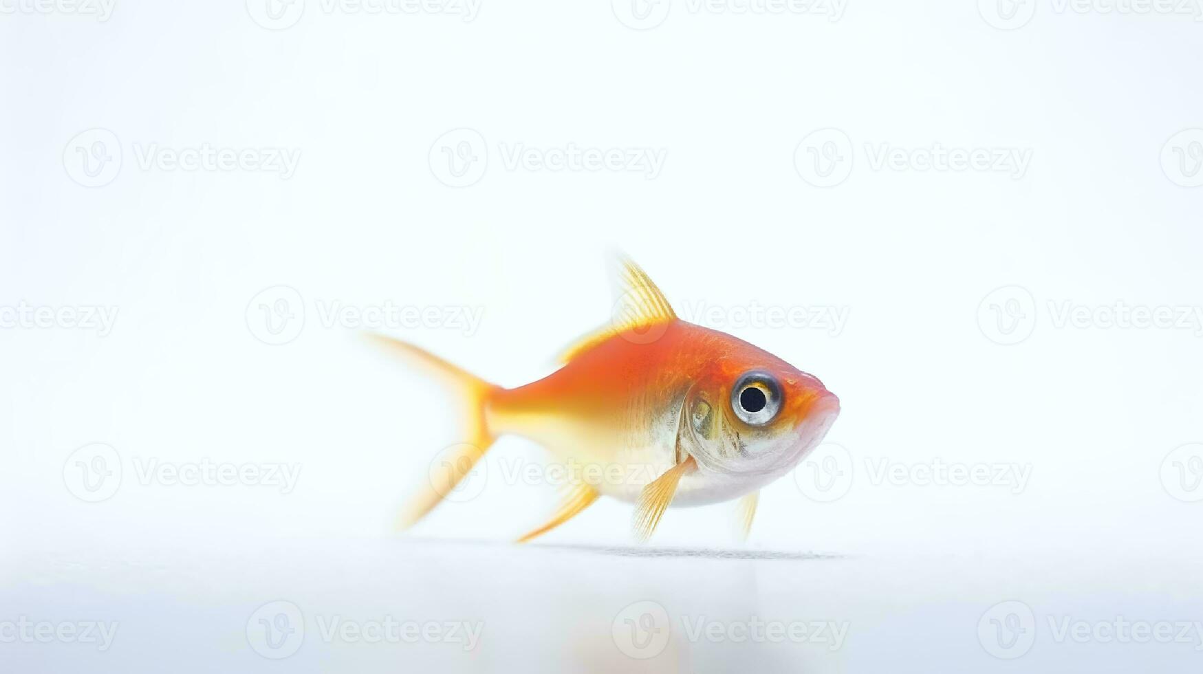 foto do uma tetra peixe em branco fundo. generativo ai