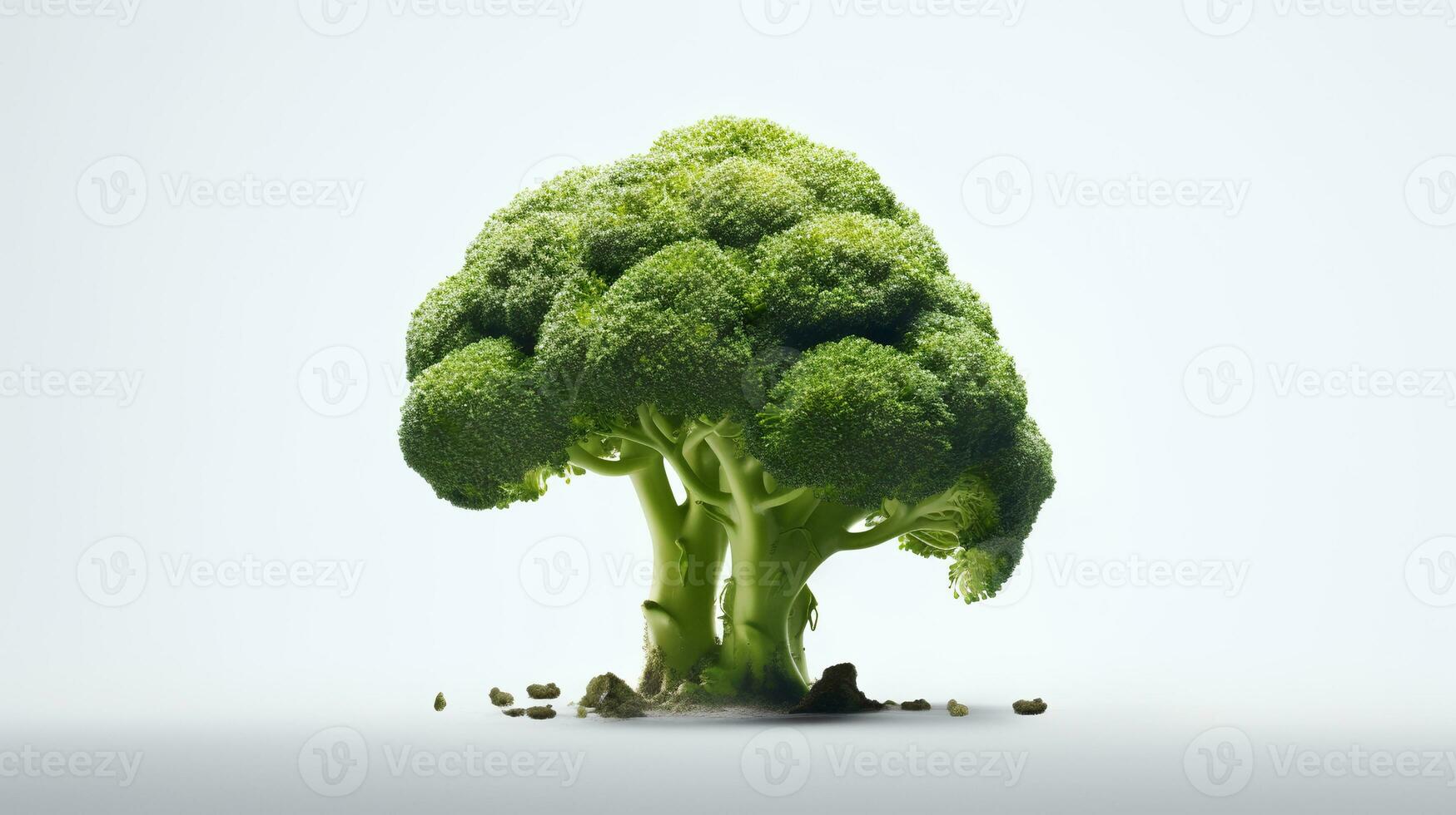foto do brócolis isolado em branco fundo
