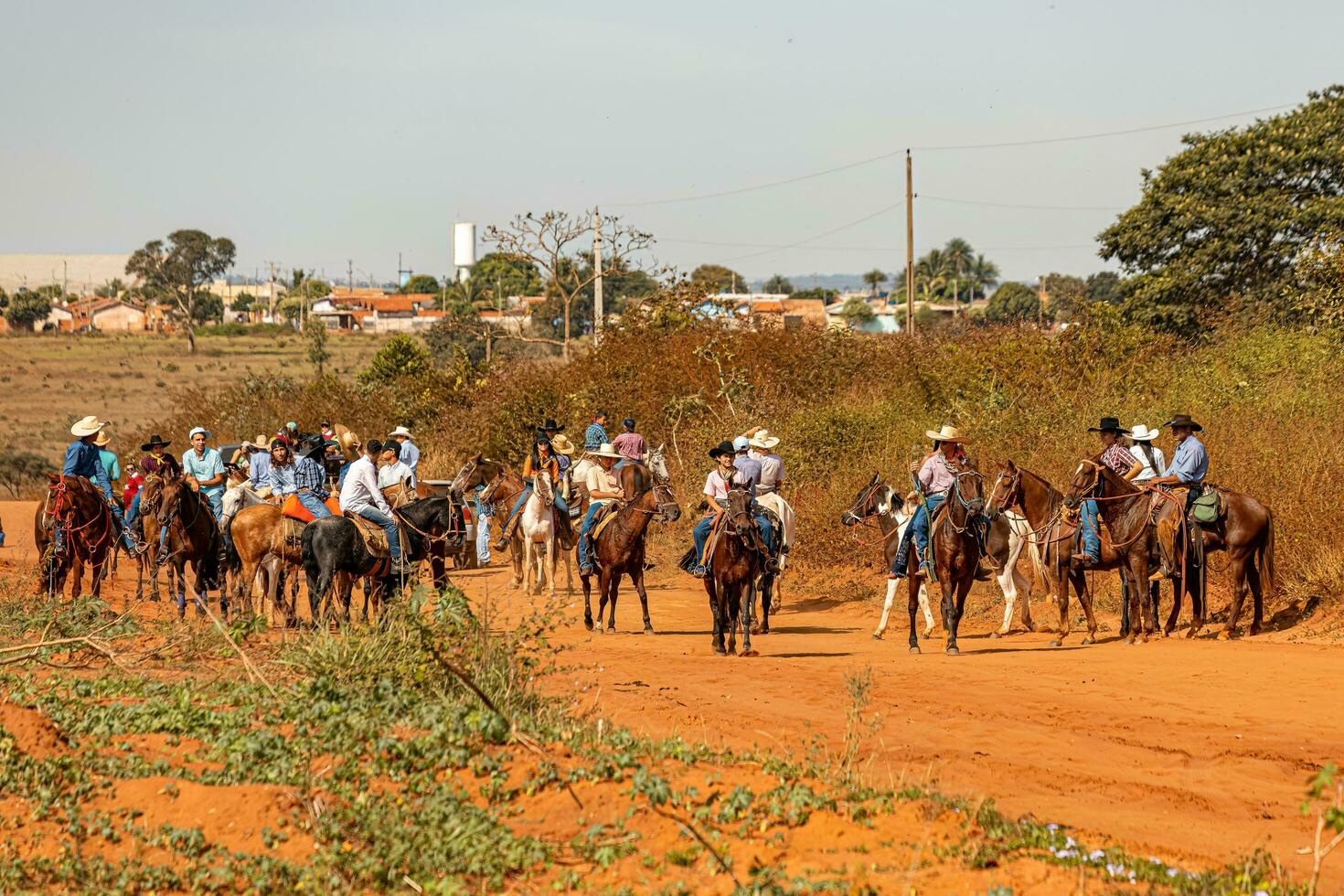 apore, Goiás, Brasil - 05 07 2023 a cavalo equitação evento aberto para a público foto