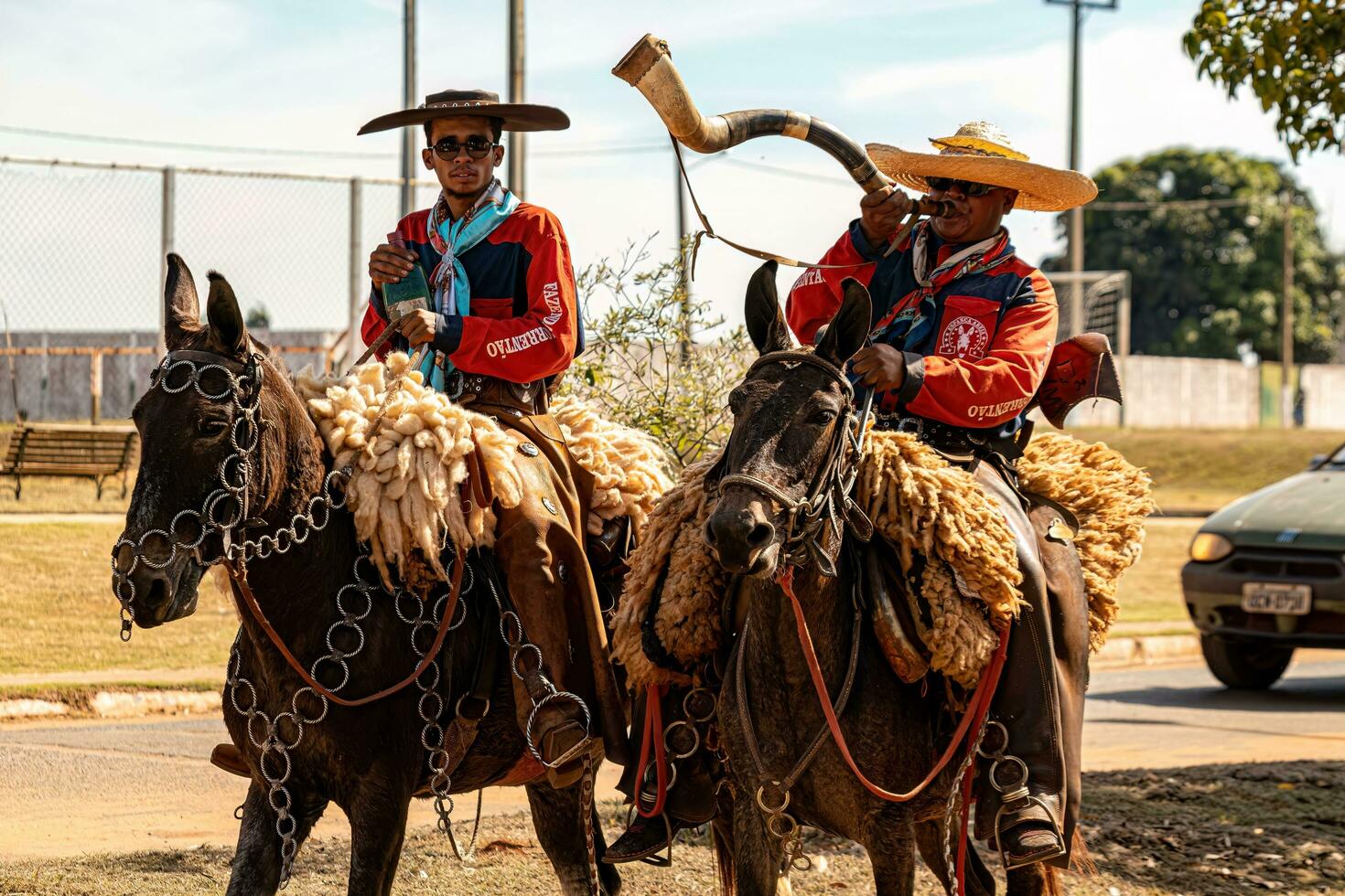 apore, Goiás, Brasil - 05 07 2023 a cavalo equitação evento aberto para a público foto