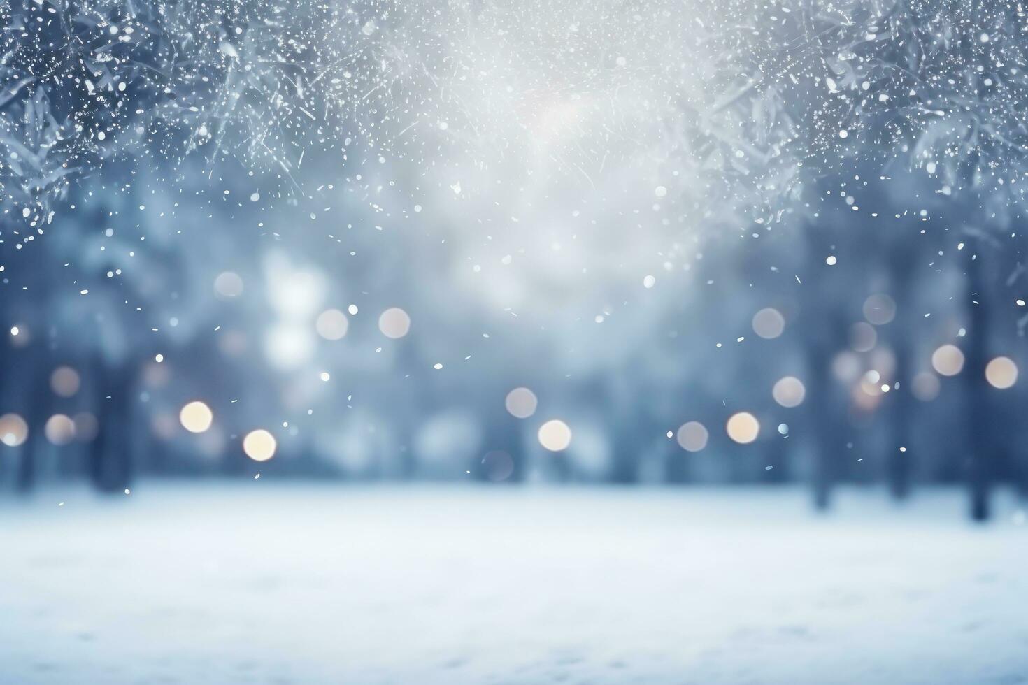 fundo azul de natal com flocos de neve foto