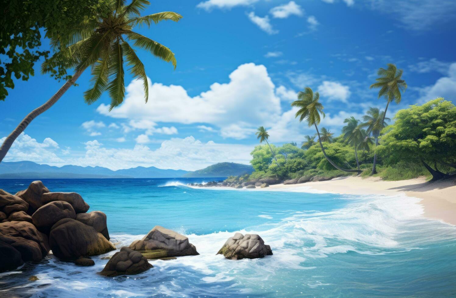 tropical ilha de praia papel de parede foto