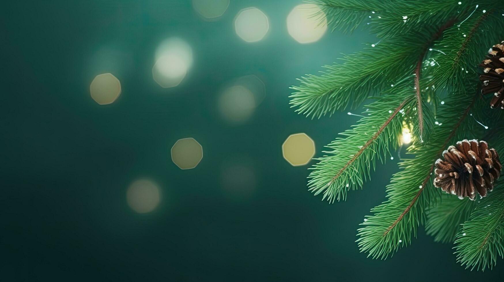 Natal verde fundo com abeto galhos foto