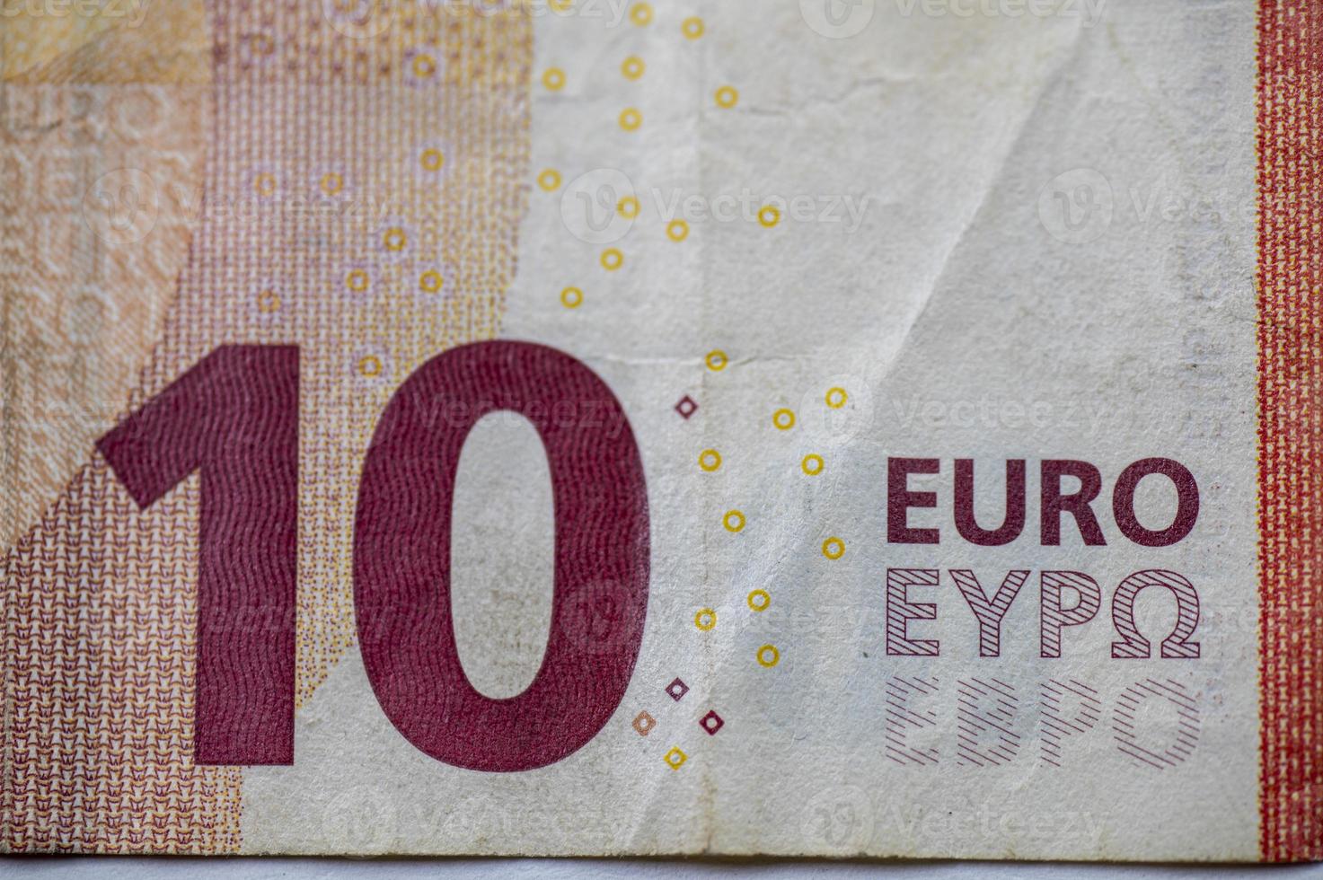 detalhe da nota de 10 euros foto