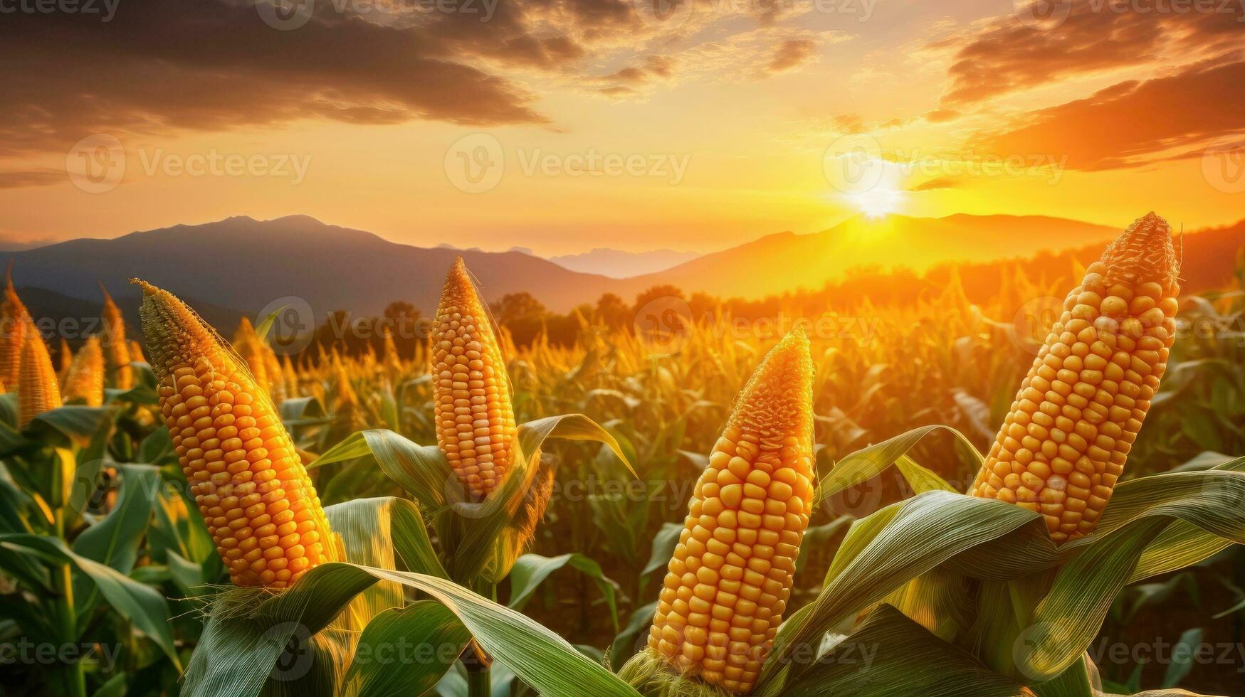 milho espigas dentro agricultura campo. foto