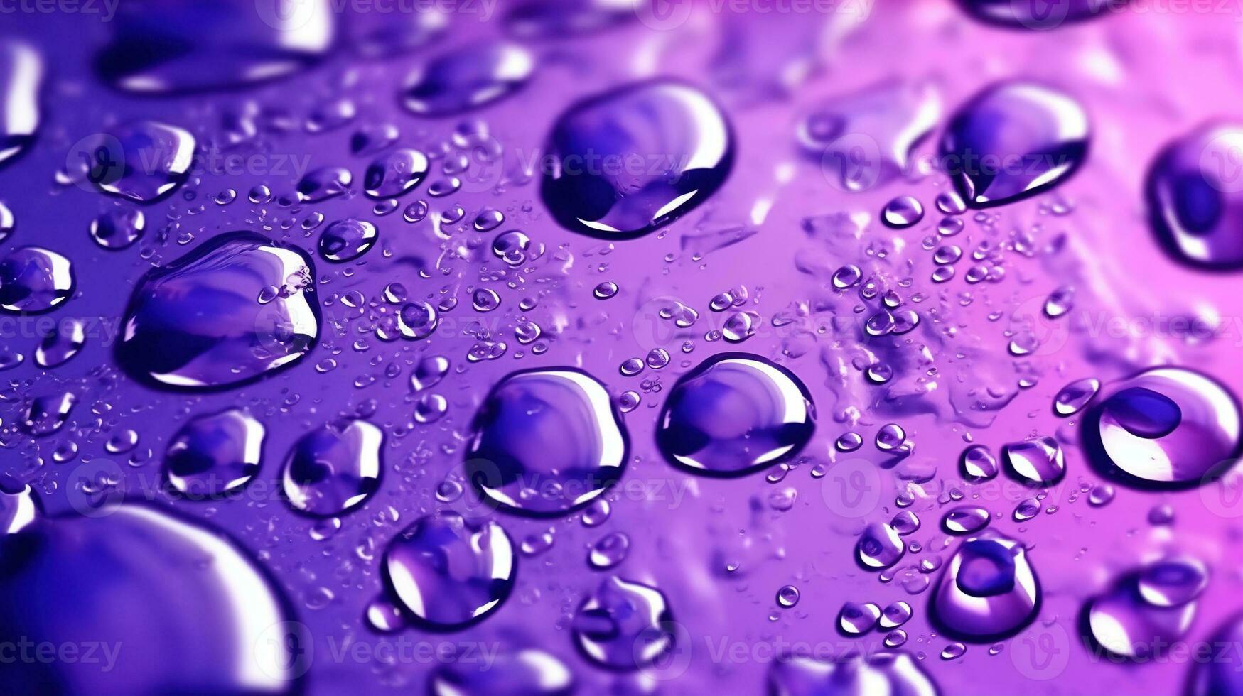 generativo ai, lavanda cor. textura do luz tolet roxa gel com gotas e ondas em suave fundo. líquido beleza produtos fechar-se foto