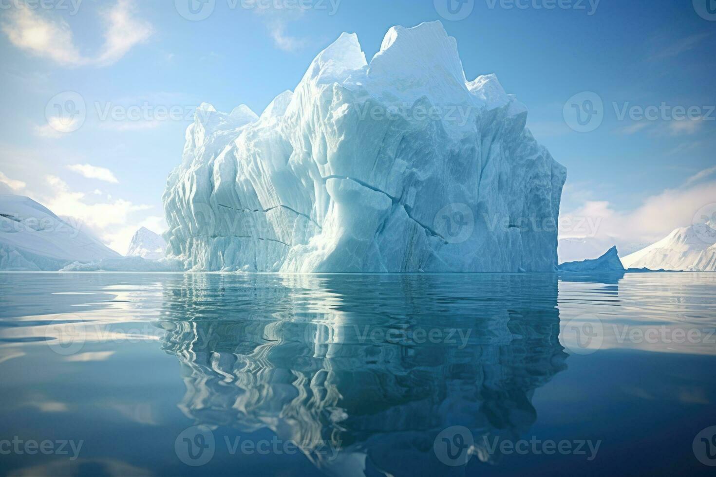 iceberg flutuando dentro oceano. generativo ai foto