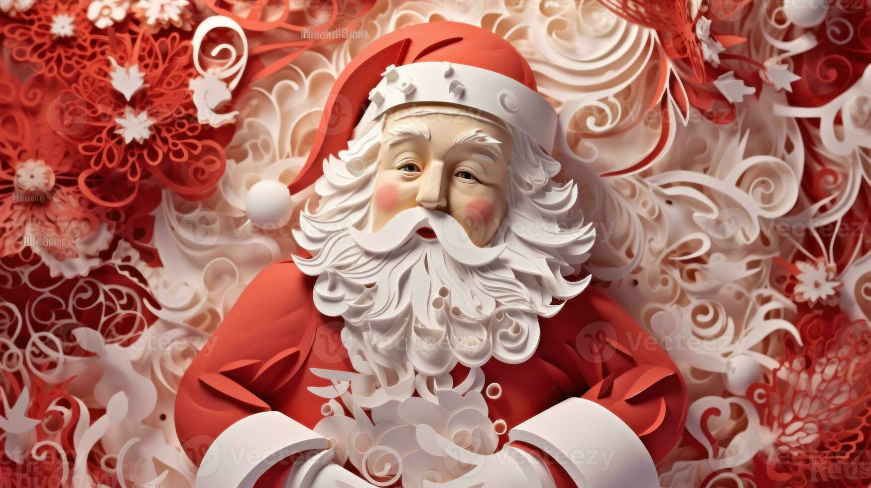 papel cortar arte santa claus foto