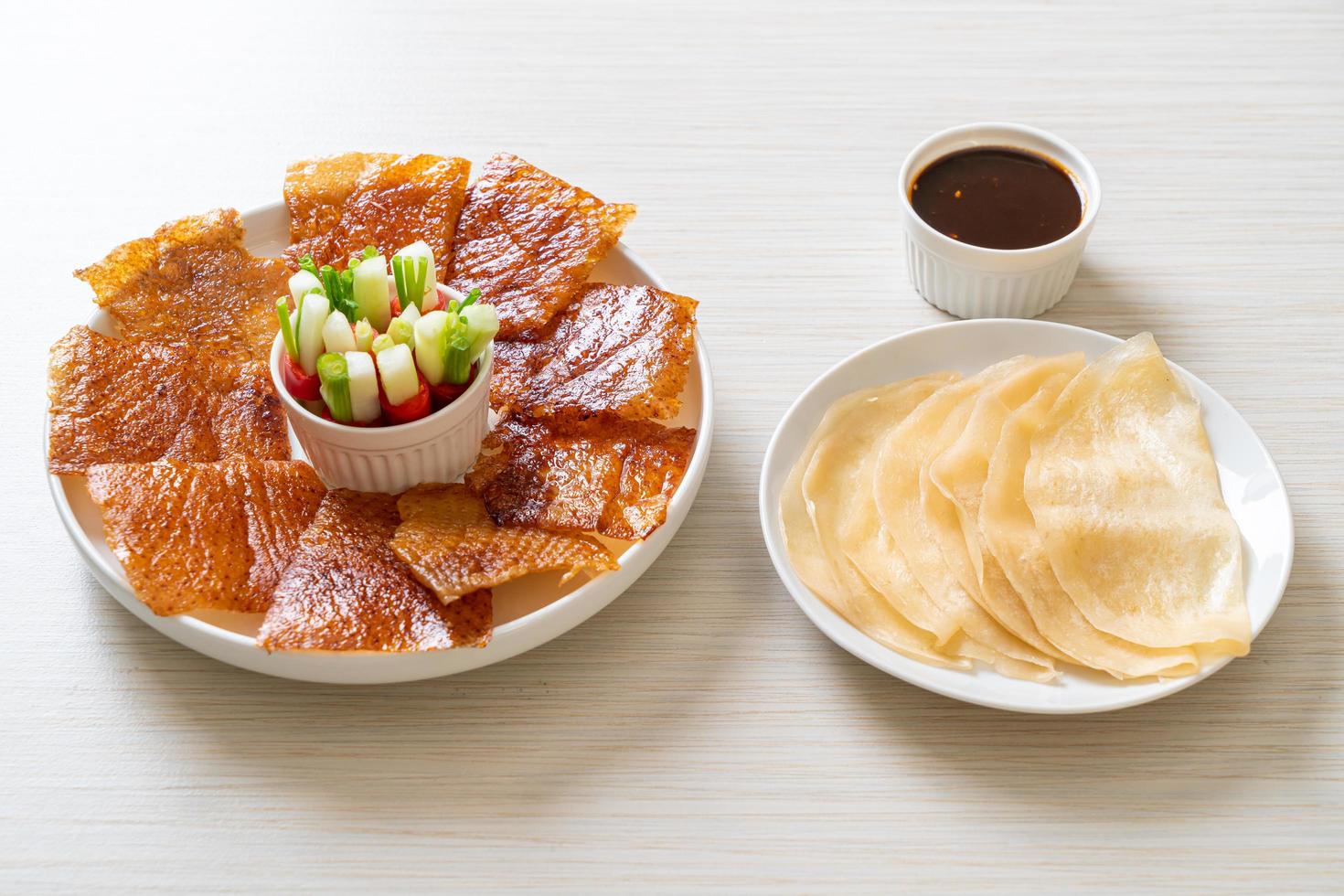 pato laqueado - comida chinesa foto