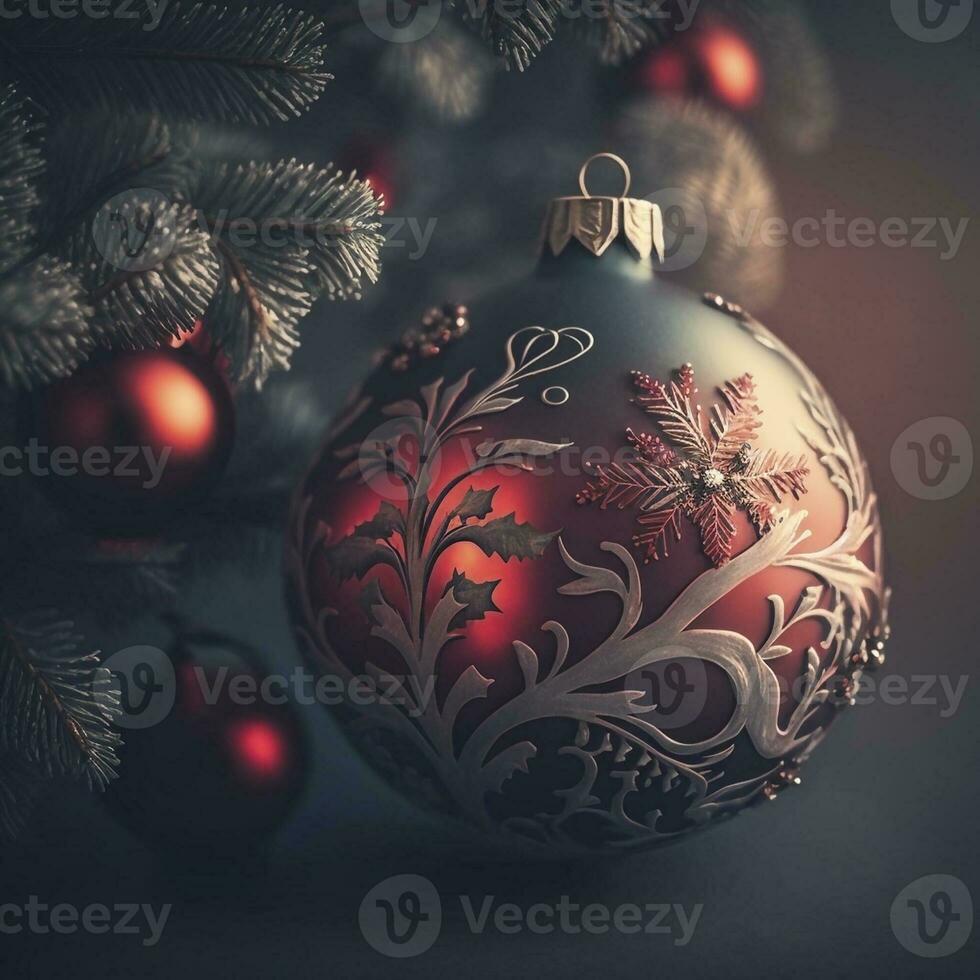 Natal árvore decoração, criada com generativo ai foto