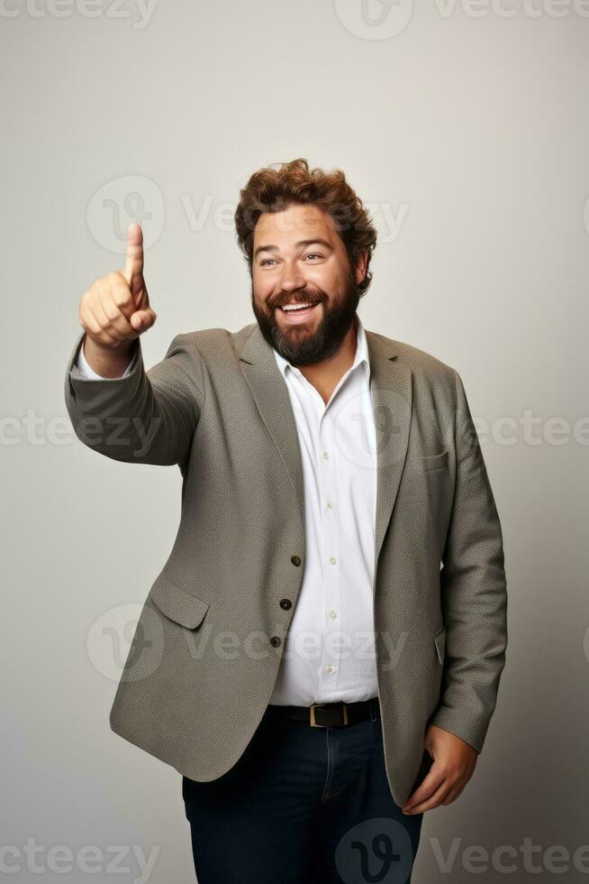 estúdio tiro do bonito homem dinâmico emocional gestos ai generativo foto