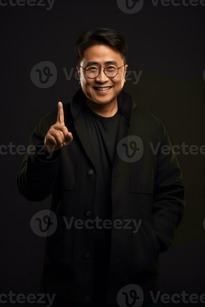 bonito ásia homem emocional dinâmico pose ai generativo foto