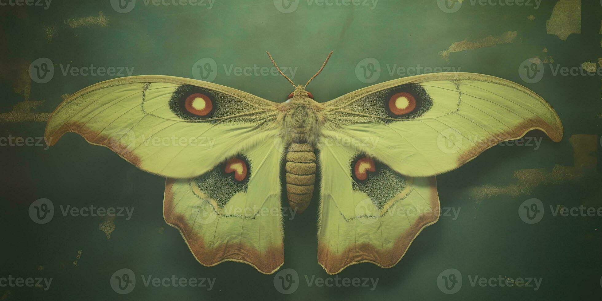 ai gerado. ai generativo. foto realista ilustração do uma macro do uma raro lindo lunar mariposa. gráfico arte ilustração