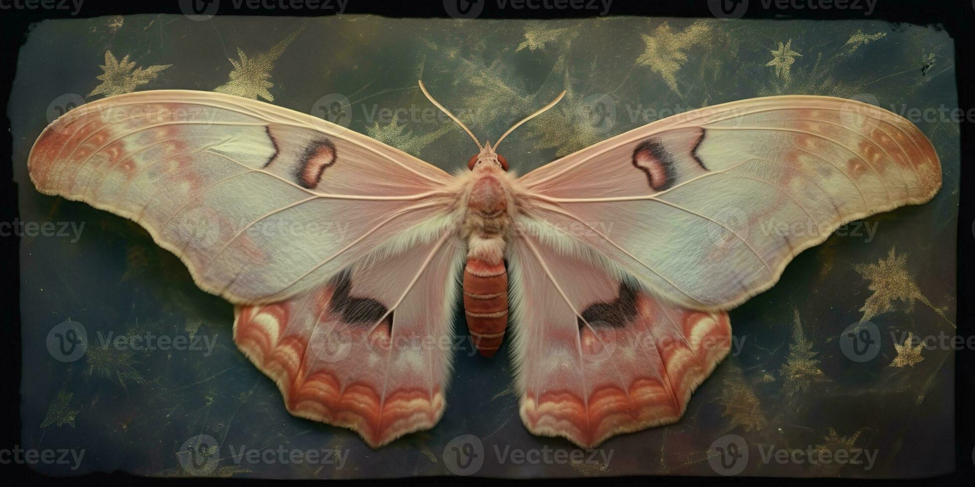 ai gerado. ai generativo. foto realista ilustração do uma macro do uma raro lindo lunar mariposa. gráfico arte ilustração