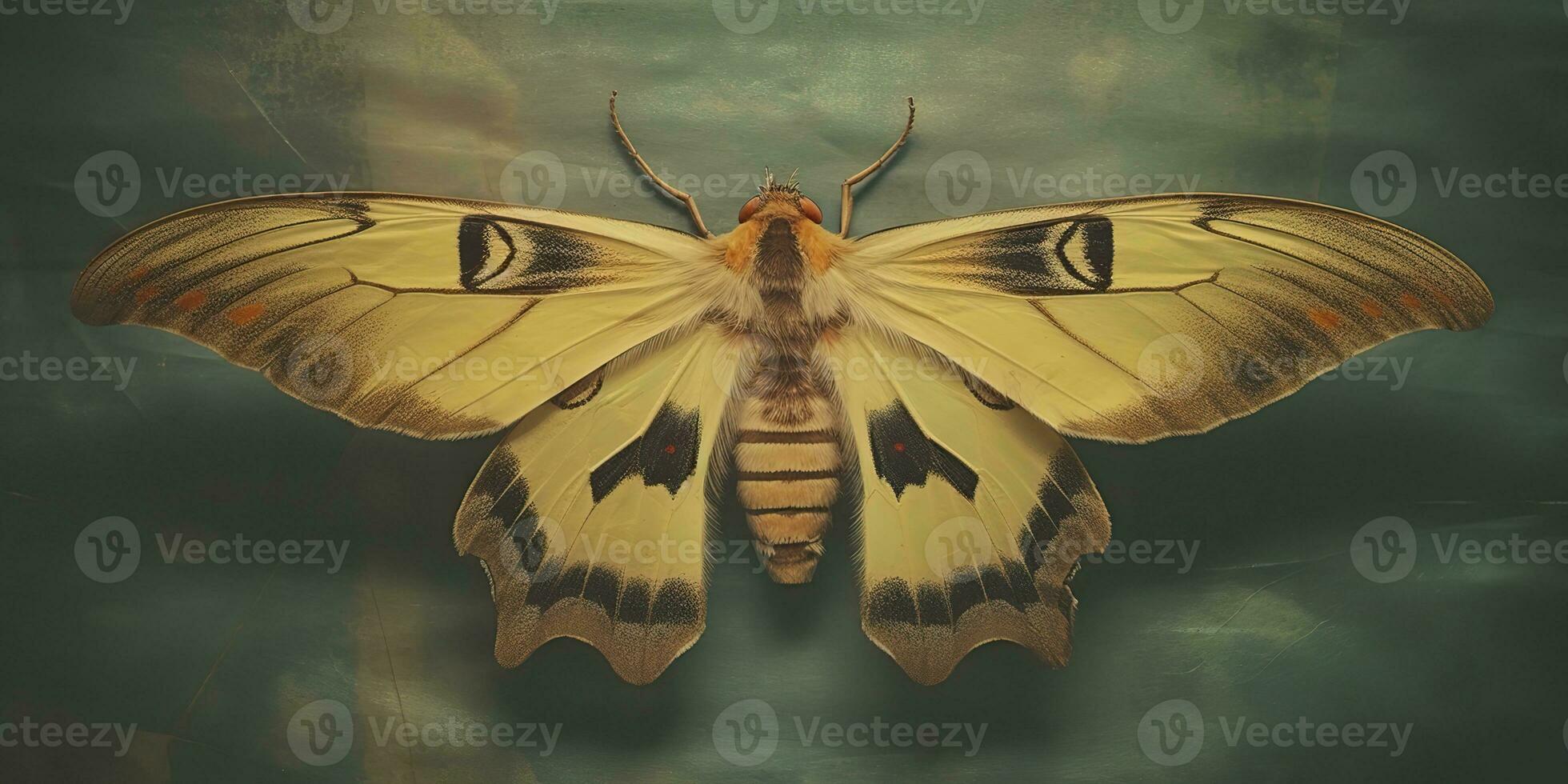 ai gerado. ai generativo. foto realista ilustração do uma macro do uma raro lindo lunar mariposa. gráfico arte ilustração