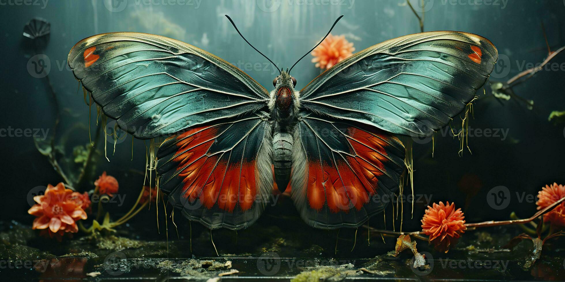 ai gerado. ai generativo. lunar traça borboleta mosca inseto erro. lindo noite mágico vôo animal. gráfico arte foto