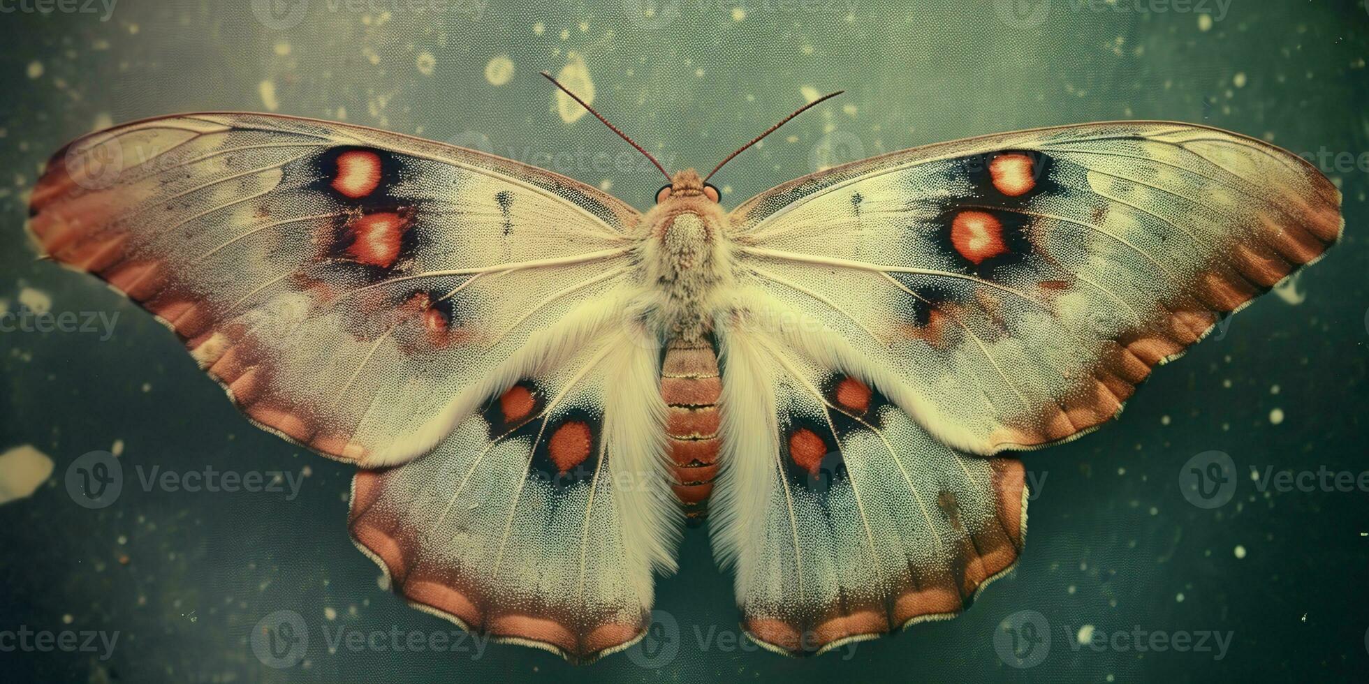 ai gerado. ai generativo. foto realista ilustração do uma macro do uma raro lindo lunar mariposa. gráfico arte ilustração