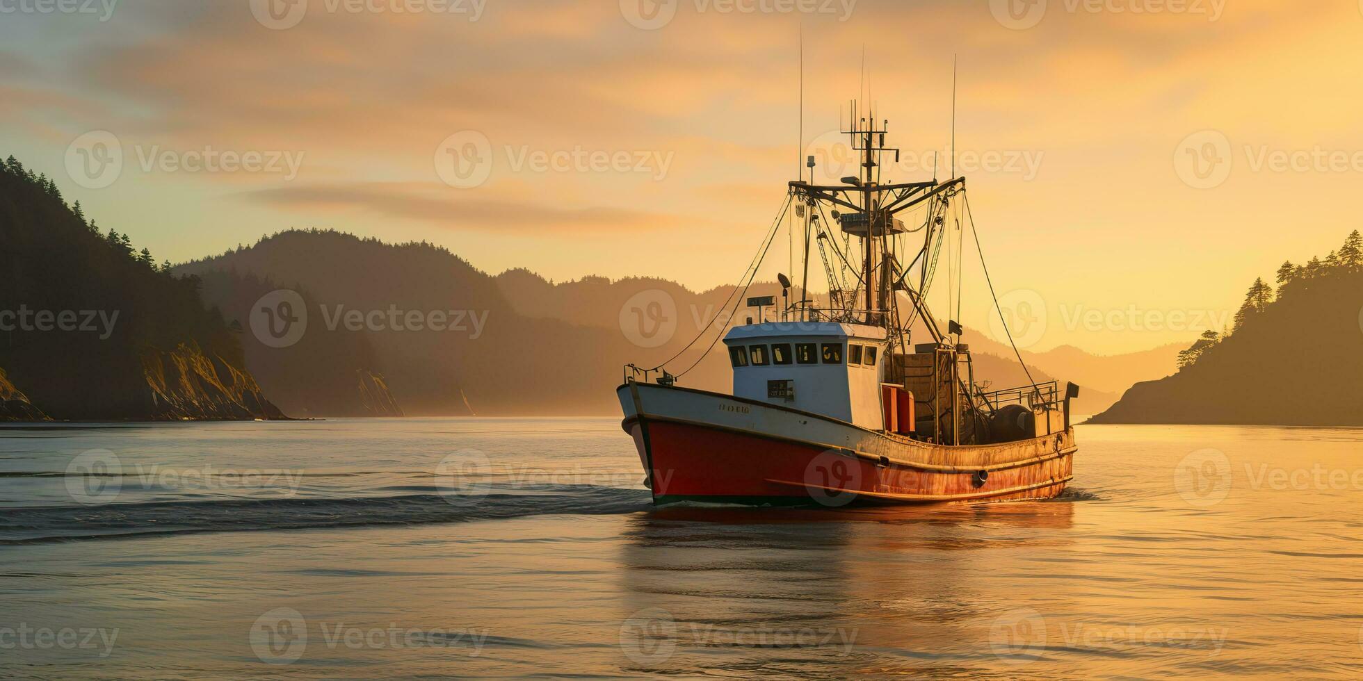 ai gerado. ai generativo. náutico marinho marinha marinha mar oceano panorama pescaria caranguejo barco enviar. aventura viagem explorar vela pegando envio. gráfico arte foto