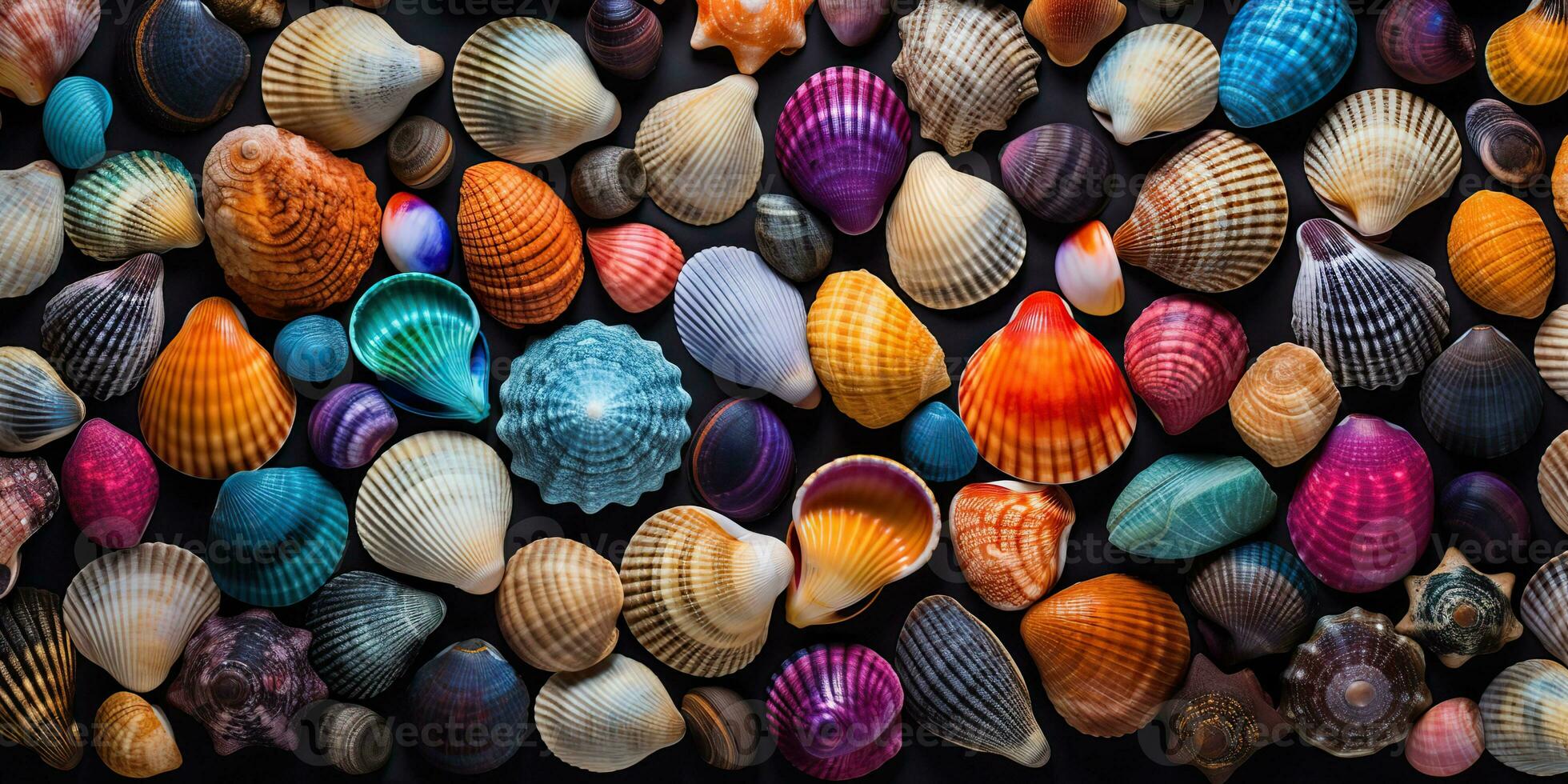 ai gerado. ai generativo. náutico marinho embaixo da agua mar oceano areia período de férias Concha Estrela fundo padronizar decoração zombar acima. gráfico arte foto