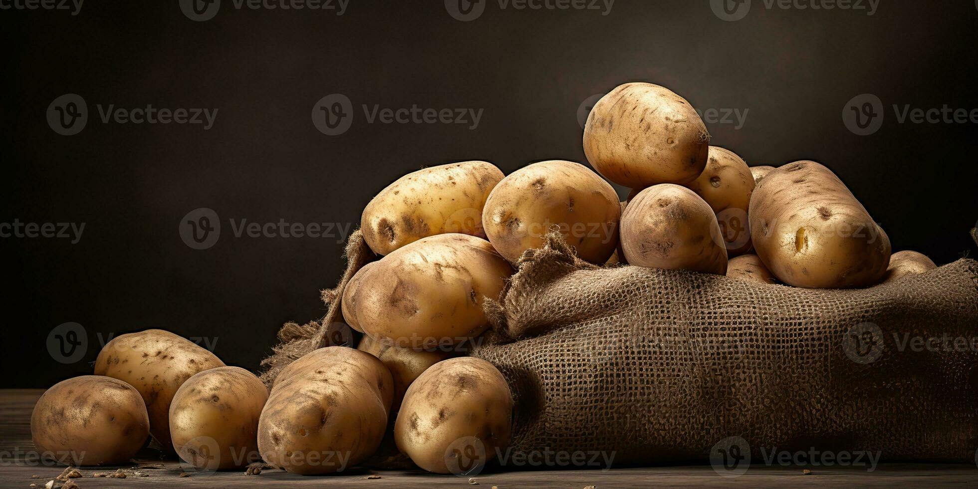 ai gerado. ai generativo. fresco orgânico eco vegetal batatas. natural refeição Comida crescendo colheita. gráfico arte foto