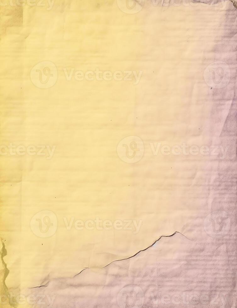 ai generativo velho papel em grunge fundo amassado amarelo papel papel em branco foto