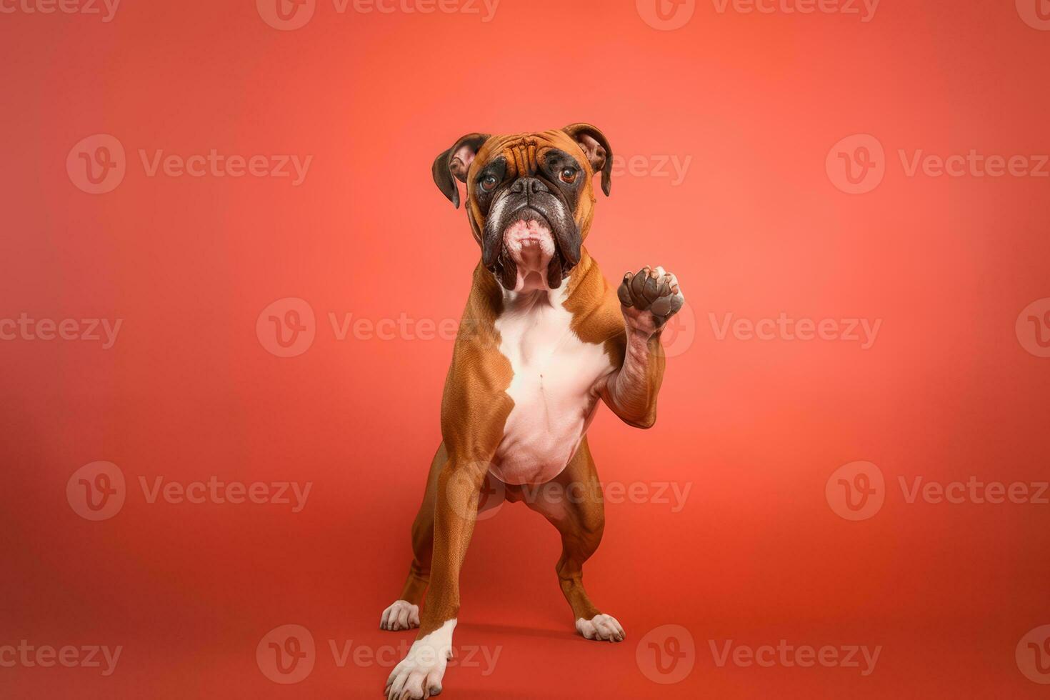 fofa boxer dentro natureza, nacional geografia, Largo vida animais. ai gerado. foto