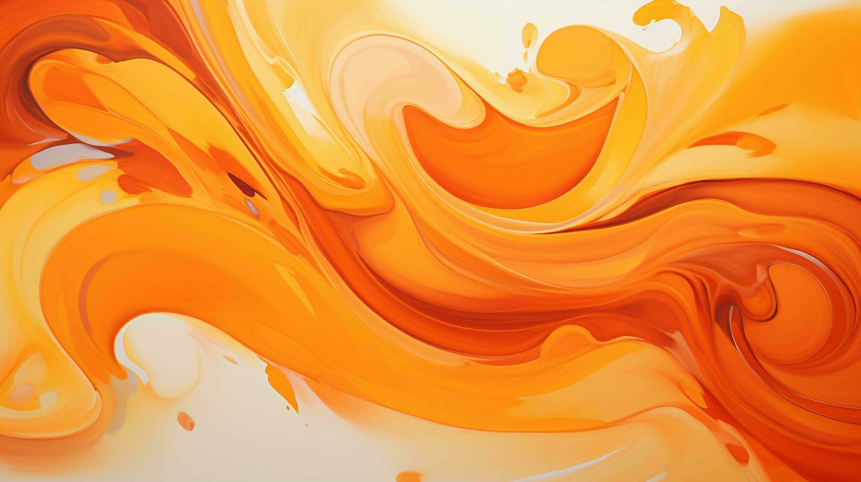 abstrato laranja fundo usando fluido formas. ai gerado foto