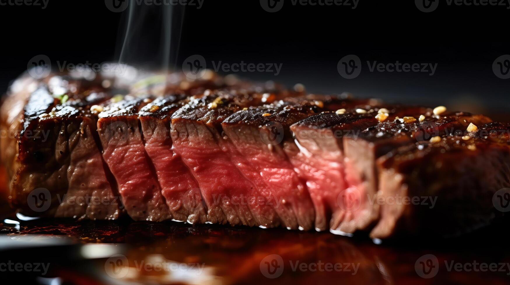 lâmina bife é uma delicioso Comida. ai gerado. foto