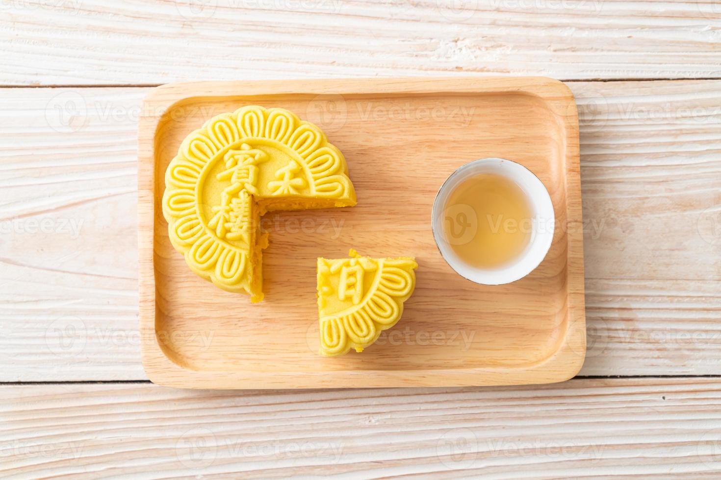 sabor de creme de bolo lunar chinês foto