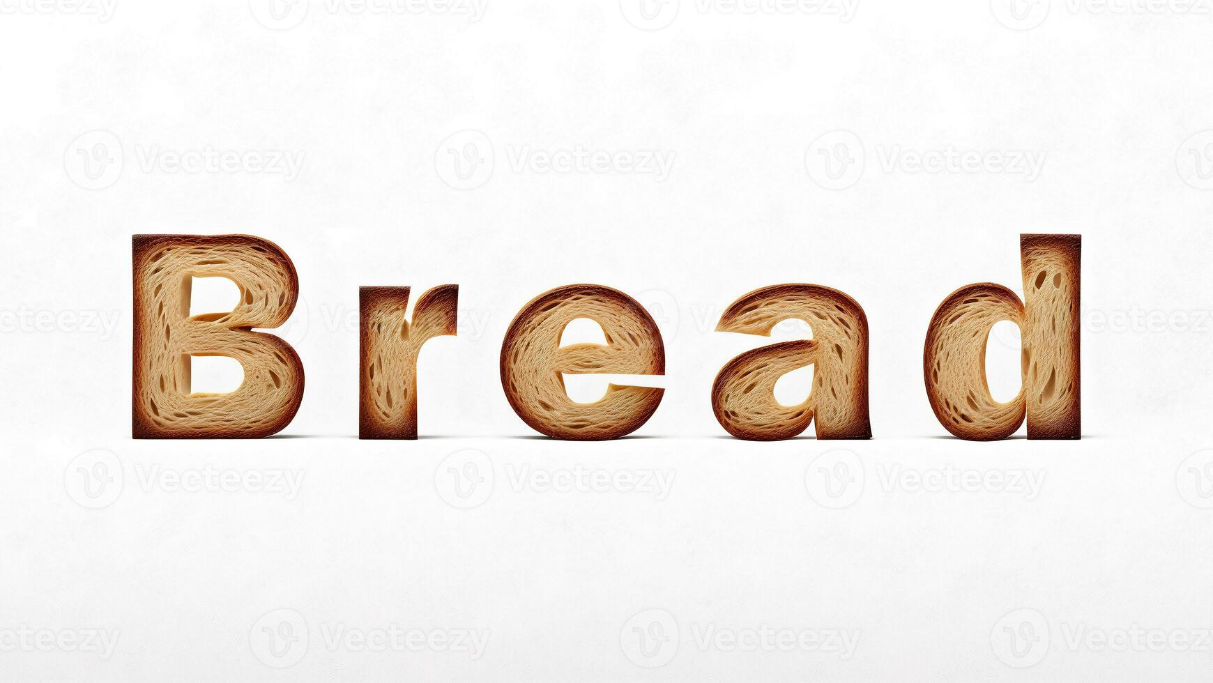 pão tipografia texto Projeto ilustração fundo, ai generativo foto