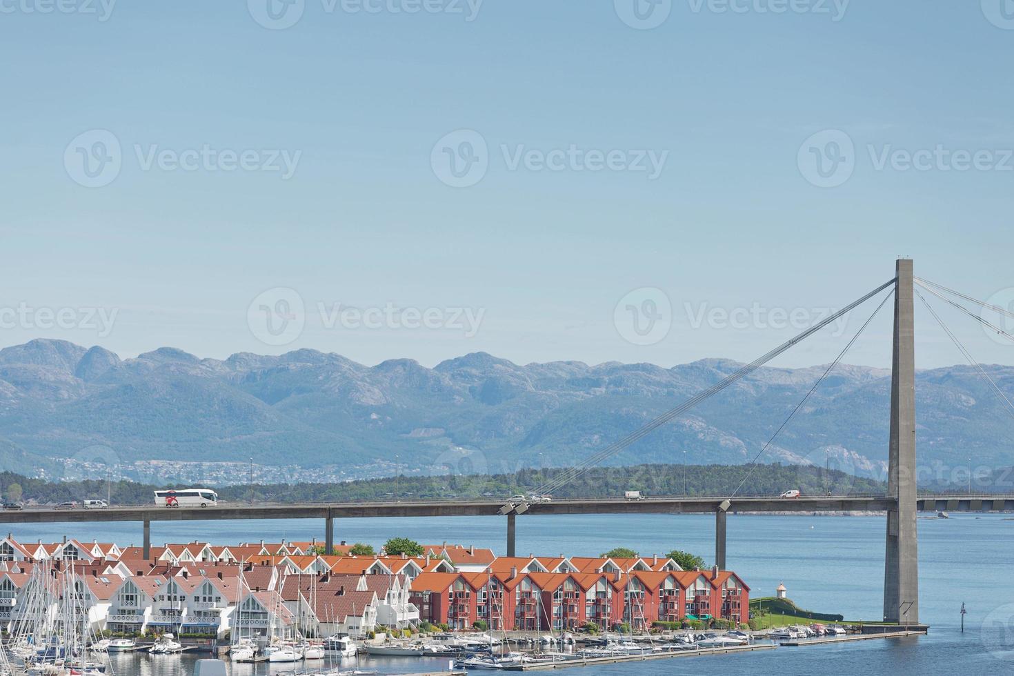 vista aérea de stavanger na noruega foto