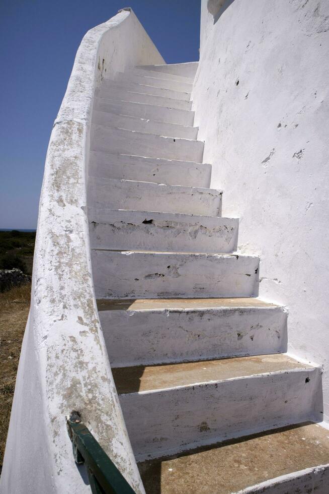 branco Escadaria dentro alvenaria foto