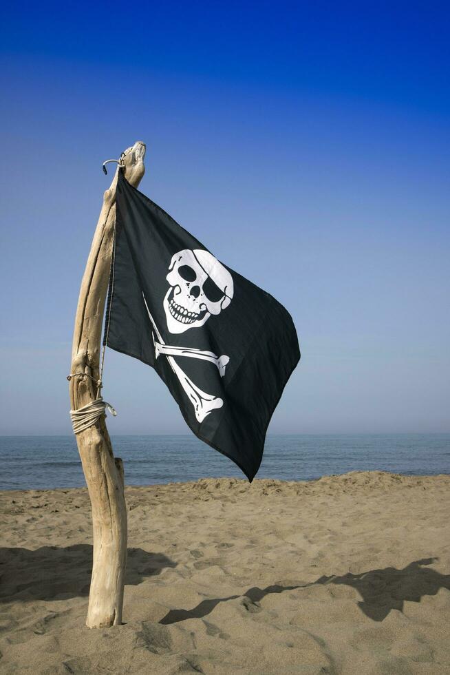 para guindaste a bandeira do a piratas foto