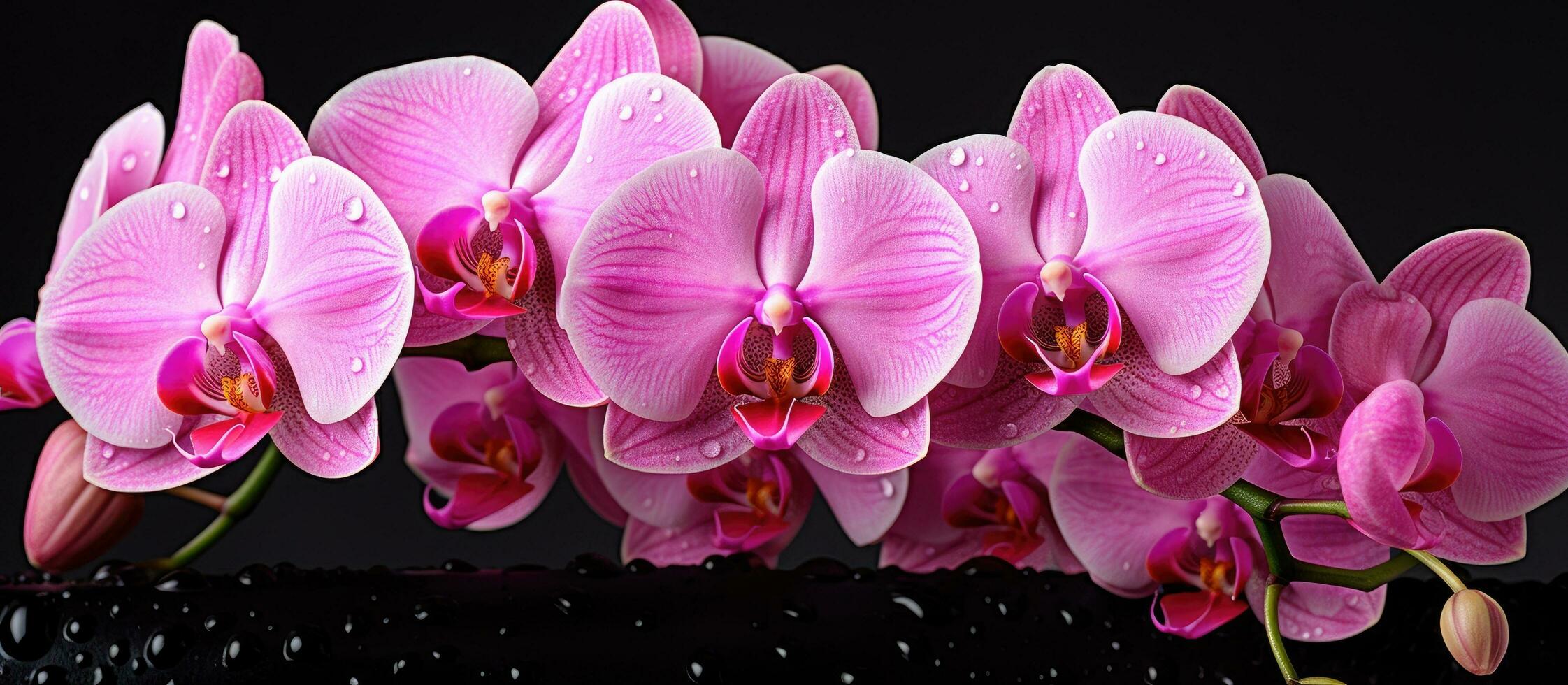 a phalaenopsis orquídea, Além disso conhecido Como a lindo Rosa orquídea, é encontrado dentro jardins foto
