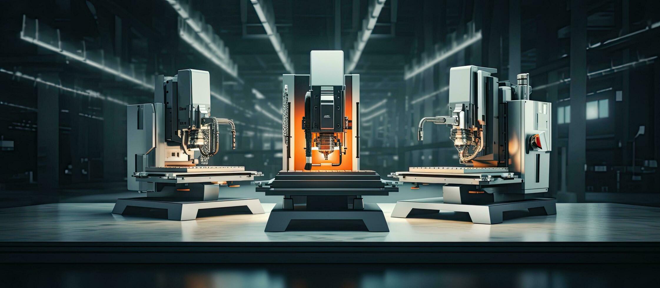 moinhos com 5 eixo cnc máquinas para Projeto usando uma girar cabeça mesa e metalurgia industrial superfície foto