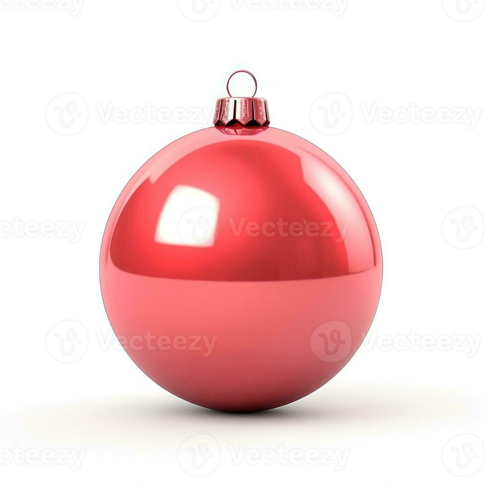 vermelho Natal bola isolado foto